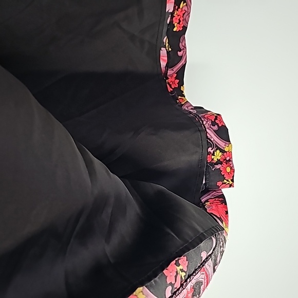 Modcloth Silky Lined Paisley Print Plus Size Skirt w Side Zip & Front Slit - Picture 6 of 17